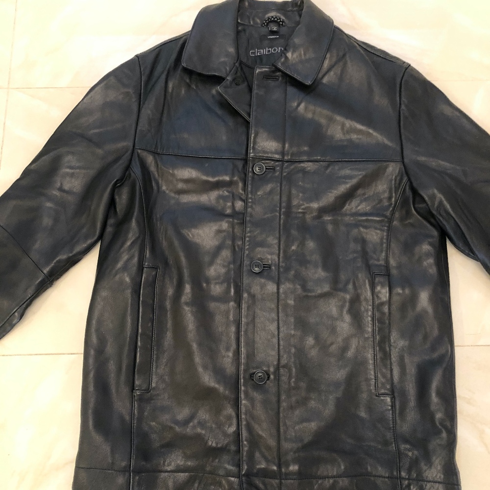 Mens Claiborne Lambskin Leather Jacket